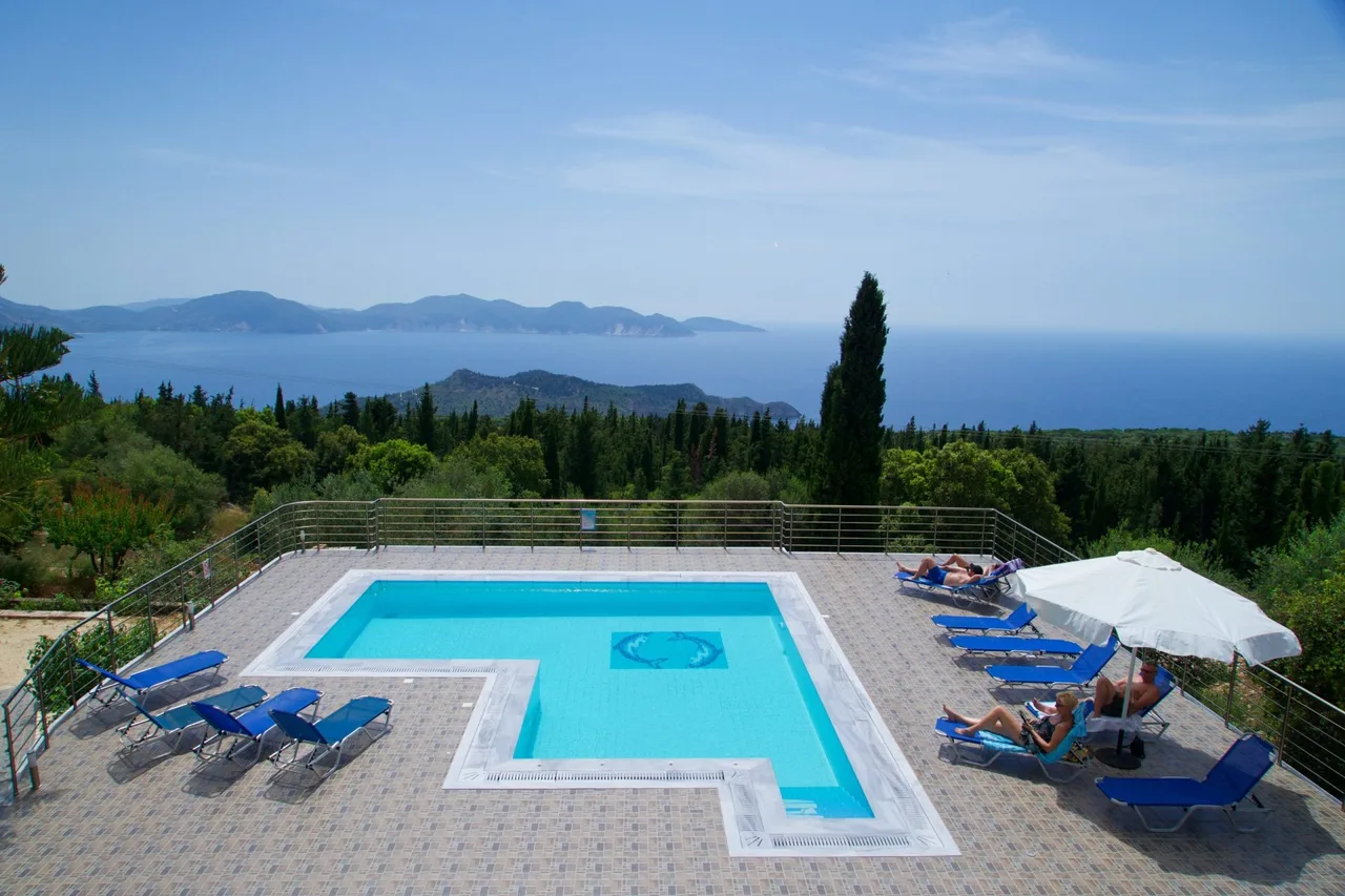 Poolside, where the day unfolds.